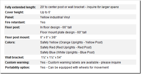 rollup-barrier-specifications