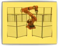 folding-door-safety-fence-for-machine-guarding